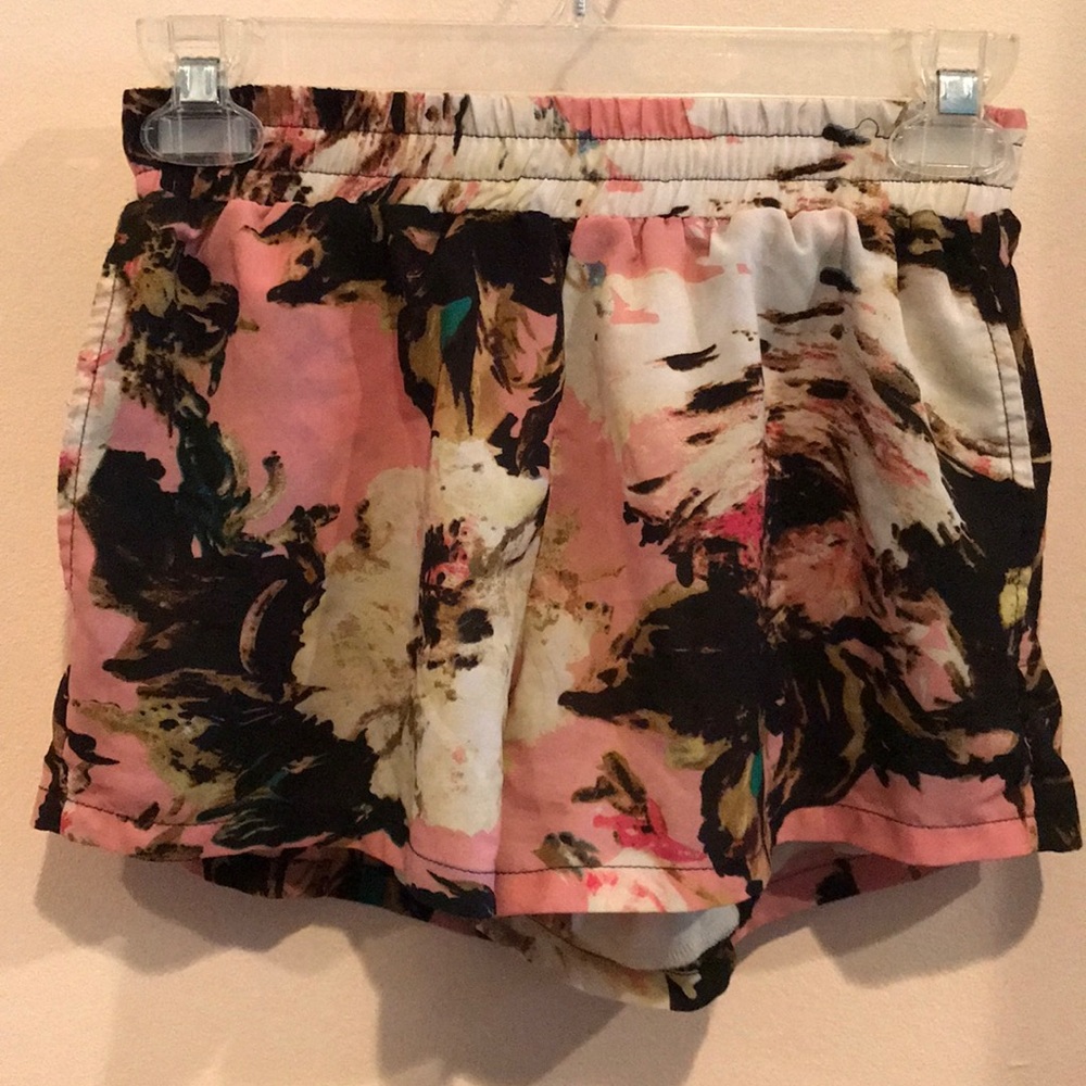 Japonica floral print chiffon shorts